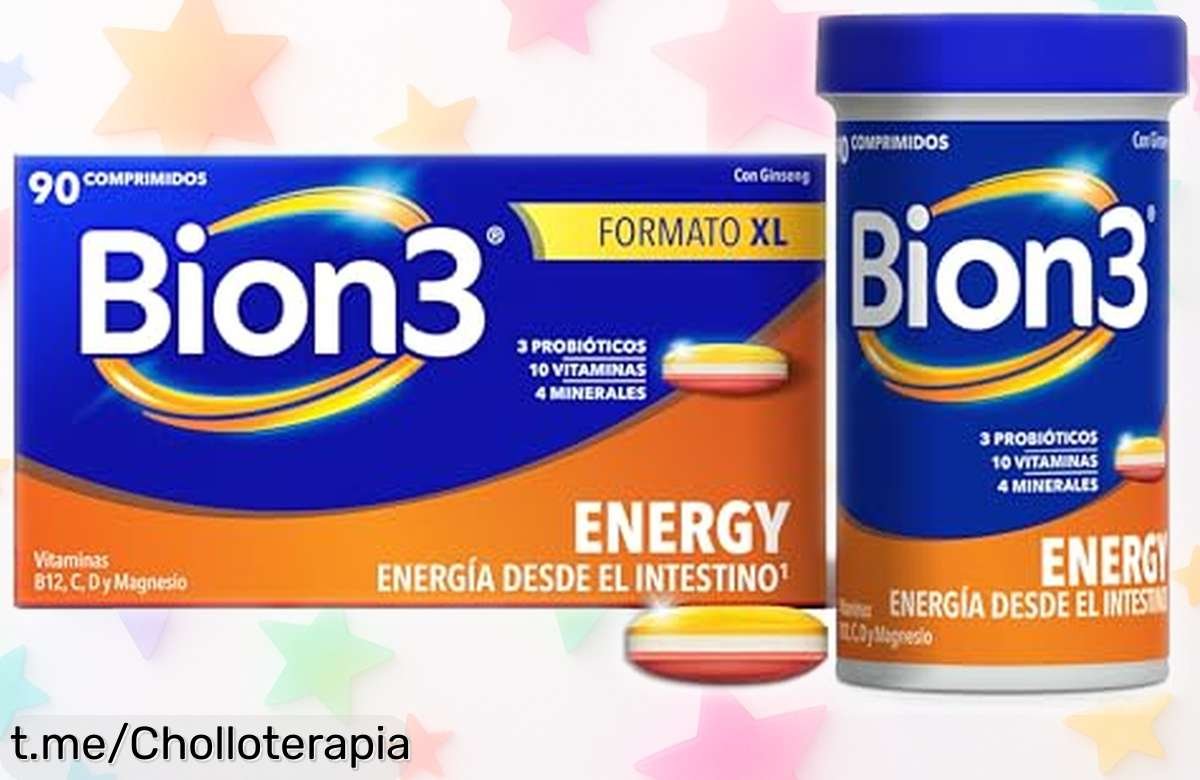 Descubre los multivitamínicos Bion3 Energy con probióticos: Energía infinita y menos cansancio a un precio brutal. ¡No dejes pasar esta oportunidad única para sentirte increíble!