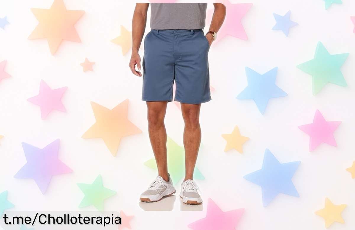 Descubre los pantalones cortos de golf Amazon Essentials, perfectos para moverte con libertad y frescura en cada swing, ¡esta oferta increíble no durará!