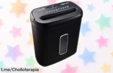 Deshazte del caos: Trituradora de papel Amazon Basics, compacta y segura. ¡Super chollo para mantener tu oficina en orden a un precio que no te lo creerás!