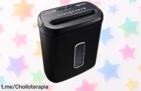 Deshazte del caos: Trituradora de papel Amazon Basics, compacta y segura. ¡Super chollo para mantener tu oficina en orden a un precio que no te lo creerás!