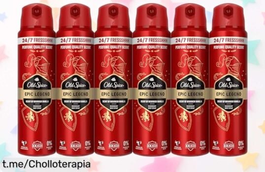 Desodorante corporal Old Spice Epic Legend para hombre: protegerte 24 horas nunca había sido tan fácil y con un precio de ganga que no puedes dejar pasar. ¡Aprovecha ya!