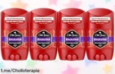 Desodorante en barra Old Spice Rockstar para hombres, pack de 4 unidades a precio loco que elimina el mal olor y cuida tu ropa. ¡No dejes pasar este super chollo y siente la frescura todo el día!