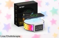 Despertador Smiling Shark: lámpara mágica que carga tu móvil sin líos, un todo en uno a precio increíble. ¡No dejes pasar esta oferta única para iluminar tus mañanas!
