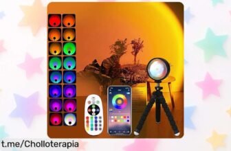 Despierta la magia en tu casa con la lámpara proyector QUIGO Sunset: 16 colores, rotación 360° y control desde tu móvil ¡No dejes pasar este ofertón que iluminará tus días!