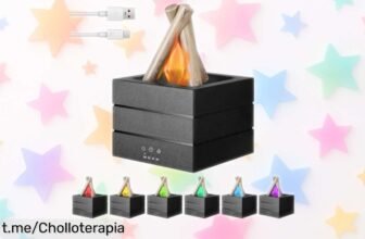 Difusor de aroma con luces que imitan una hoguera, 280ml: crea el ambiente perfecto en casa o la oficina a un precio ridículamente bajo, ¡lleva paz y calidez ahora!