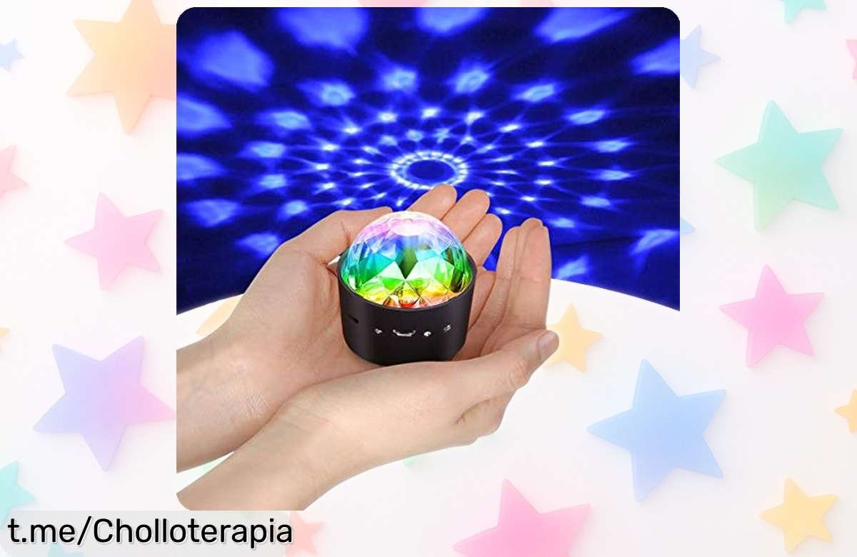 Disfruta de la mini bola mágica YIKANWEN que se enciende con la música. ¡Lleva tu fiesta a otro nivel! No te pierdas este chollo y enciende tus mejores momentos ahora mismo.