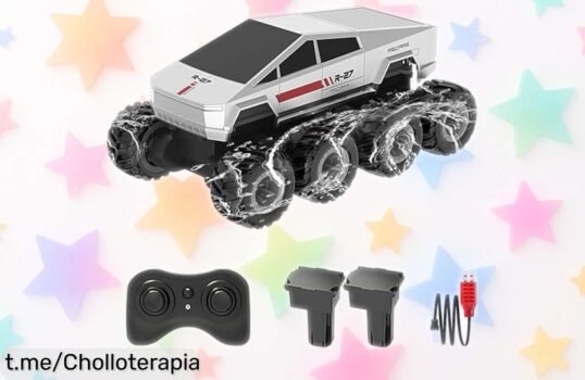 Divertido coche teledirigido todoterreno con doble batería para aventura sin fin, ¡super chollo que hará vibrar a los más pequeños! ¡No dejes escapar esta oportunidad de diversión!