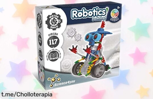 Divertido robot interactivo Science4you Robotics Deltabot con más de 100 piezas para montar, ¡no te pierdas este chollo que hace aprender robótica un juego emocionante!