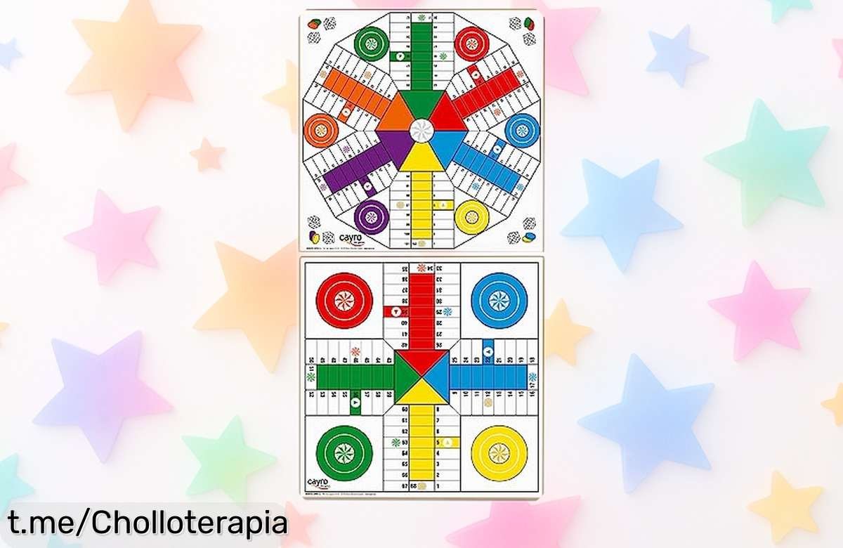 Divertido tablero de parchís Cayro de madera para 4 a 6 jugadores, ¡un super chollo que no podrás dejar escapar y disfrutarás con familia y amigos todo el año!