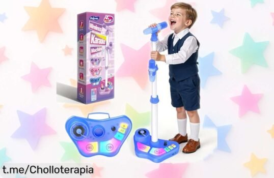 Divertidos micrófonos inalámbricos Dislocati para niños con luces LED: ¡dos unidades de pura fiesta a un precio ridículo! No te lo pierdas, tus peques se lo merecen.