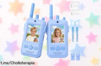 Divertidos walkie talkies para peques con vídeo llamada y linterna LED: ¡Aprovecha el precio rebajado y haz que sus aventuras sean inolvidables!