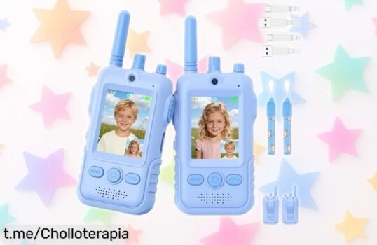 Divertidos walkie talkies para peques con vídeo llamada y linterna LED: ¡Aprovecha el precio rebajado y haz que sus aventuras sean inolvidables!