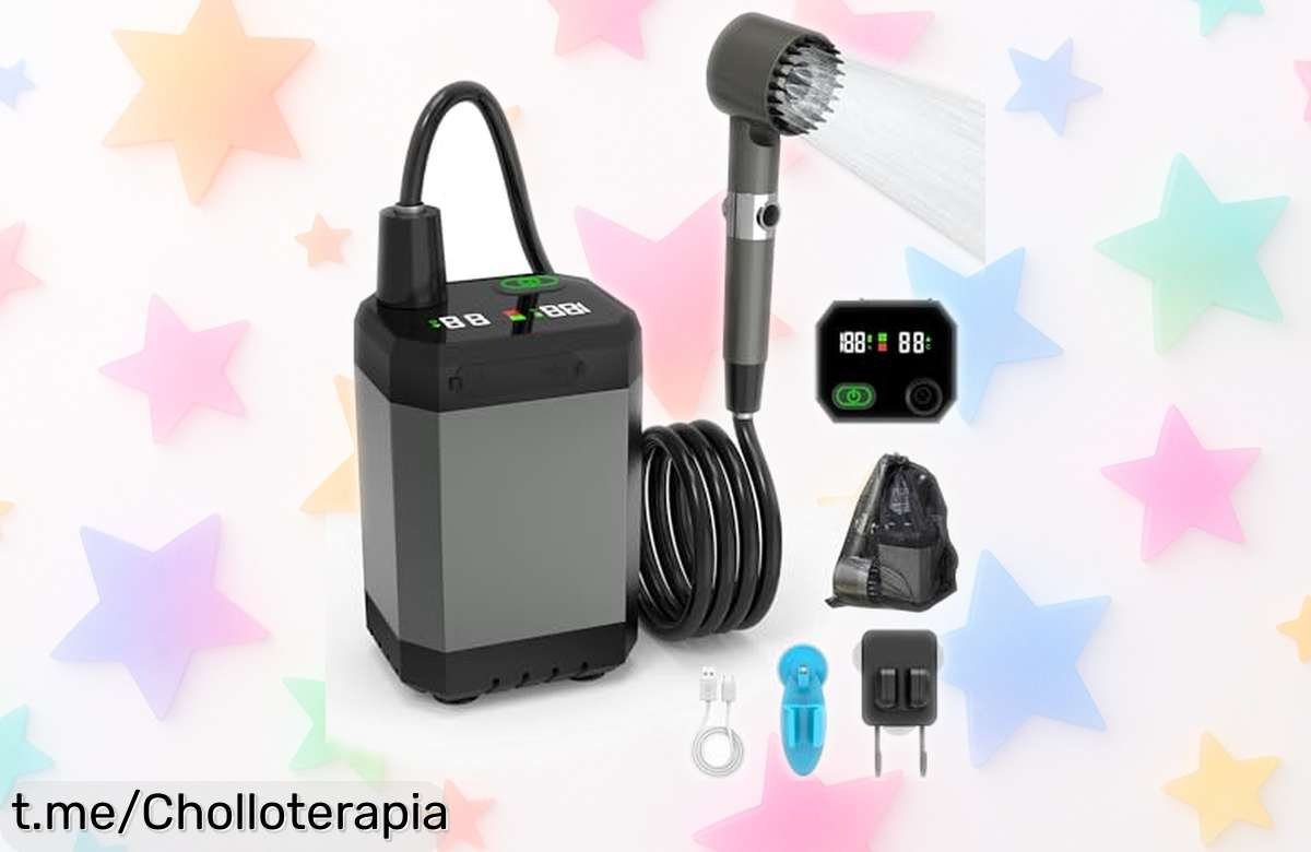 Ducha portátil recargable INSSISAIN, un auténtico chollo que te dará la mejor experiencia al aire libre, ¡no dejes pasar esta oferta y disfruta el agua a tu gusto ya!