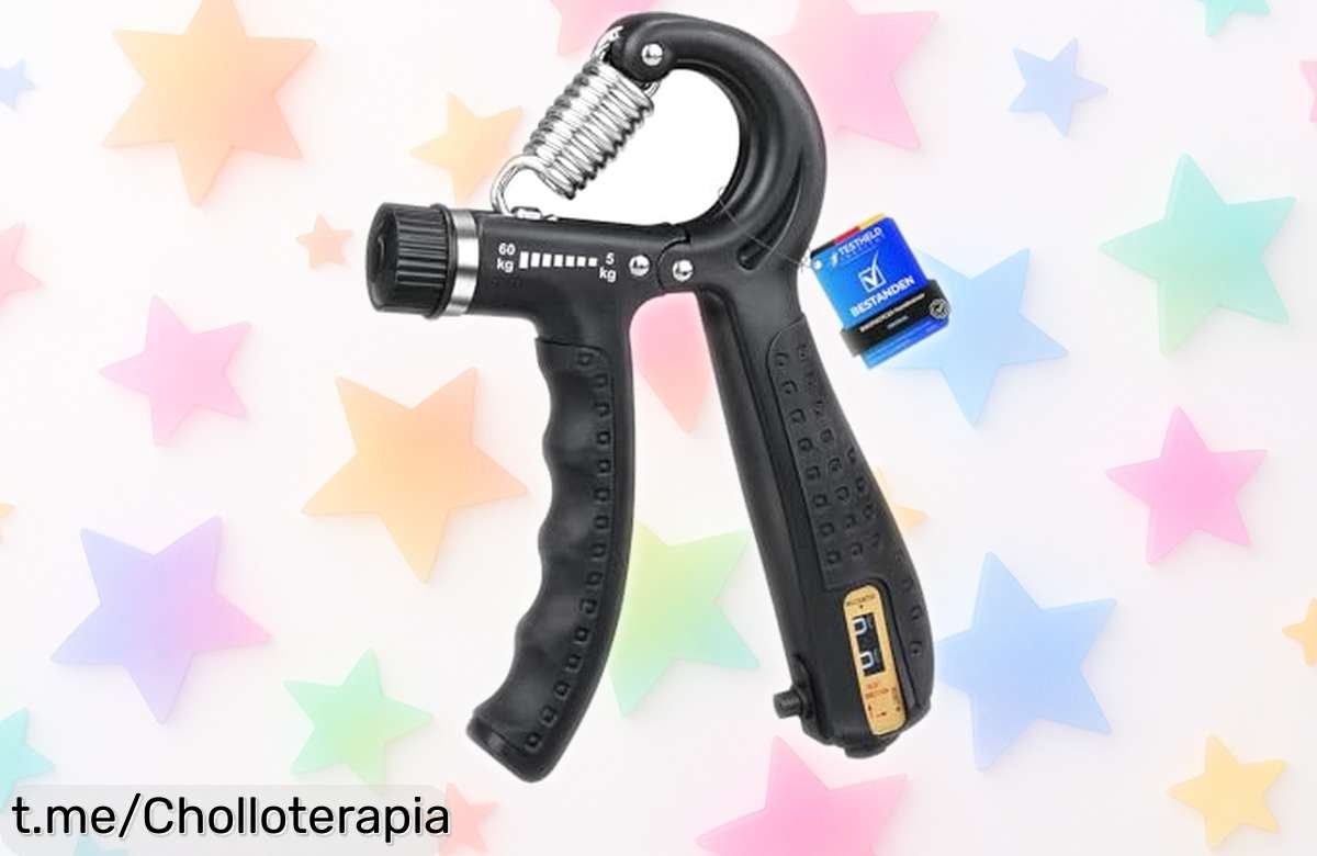 Ejercitador de manos GRIFEMA GA5003 ajustable, con resistencia hasta 60 kg a un precio loco que no vas a querer dejar escapar: ¡mejora tu fuerza y agarra tus metas!