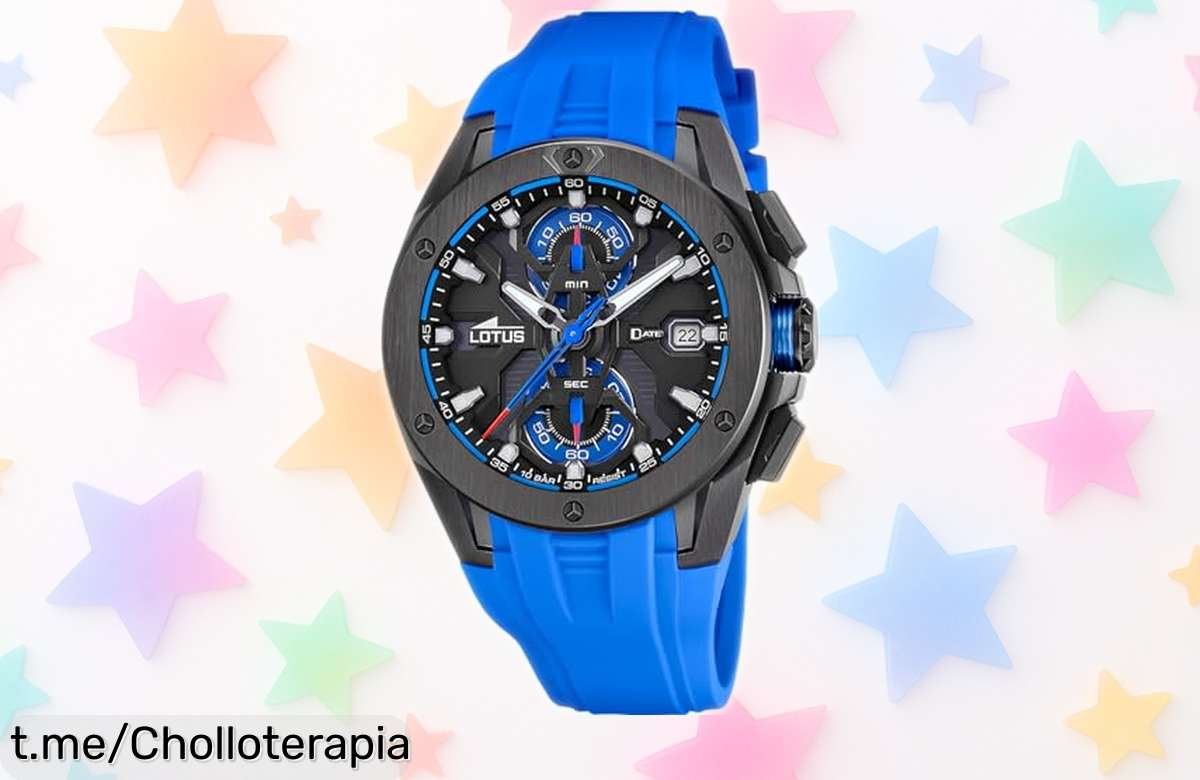 Elegante y clásico reloj Lotus para hombre con cronógrafo: ¡ofertón único que no puedes dejar escapar! Tu estilo merece este lujo a precio de chollo.