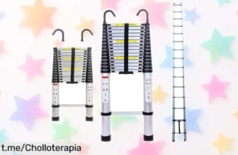 Escalera telescópica de aluminio de 5,1 m perfecta para todos tus trabajos por un precio ajustadísimo que no podrás dejar pasar. ¡Consíguela antes de que se esfume!