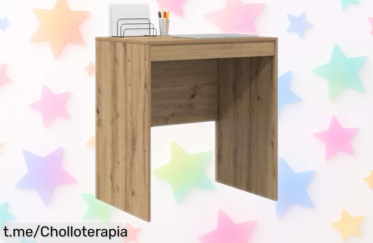 Escritorio de roble vidaXL, diseño moderno y montaje a la vista: el rincón de trabajo que necesitas al precio más bajo del mercado, ¡no esperes más para tenerlo!