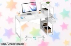 Escritorio gaming TESSTINA con estante y cajón a un precio loco: maximiza tu espacio y mejora tu setup. ¡No dejes pasar esta oportunidad única!