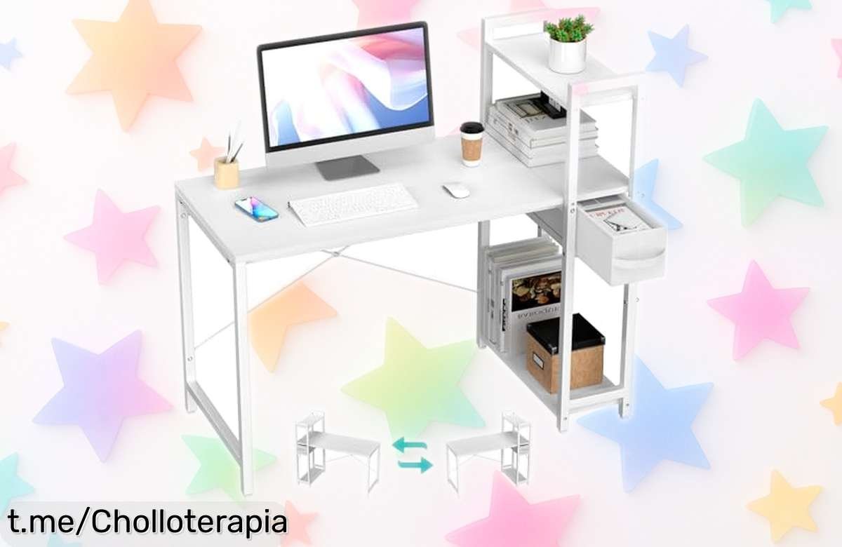 Escritorio gaming TESSTINA con estante y cajón a un precio loco: maximiza tu espacio y mejora tu setup. ¡No dejes pasar esta oportunidad única!