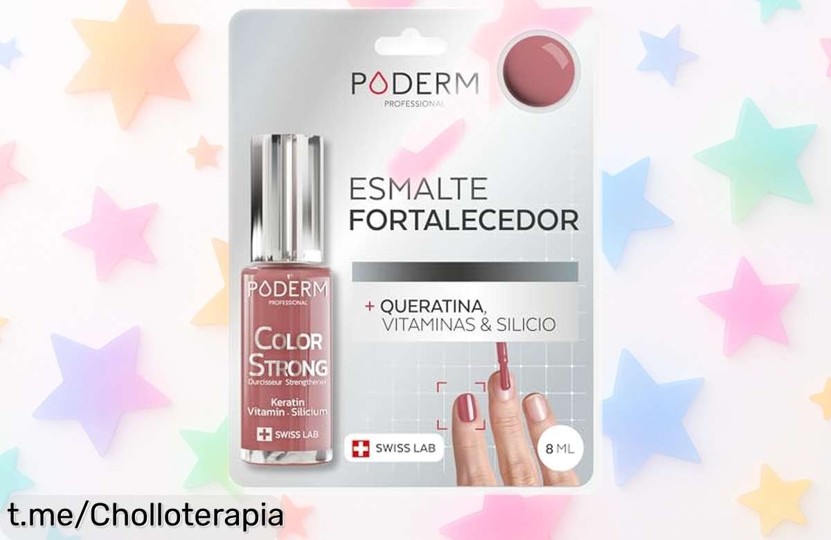 Esmalte endurecedor Poderm con biotina y keratina, ¡aprovecha este chollo para lucir unas uñas fuertes y resistentes! No dejes pasar esta oportunidad única.