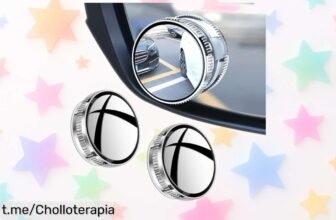 Espejos de punto ciego para coche o moto, pack de 2 con rotación 360° a un precio tirado que te dará la seguridad que necesitas al volante. ¡No dejes pasar esta oportunidad!