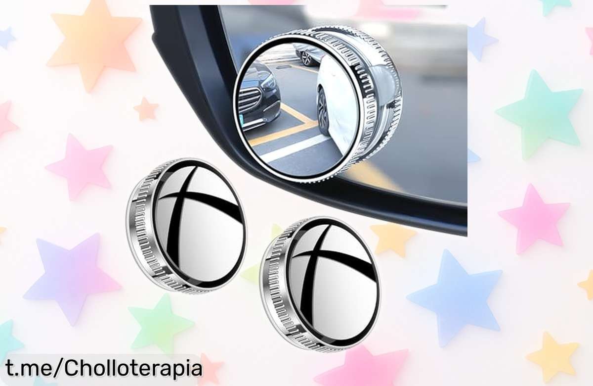 Espejos de punto ciego para coche o moto, pack de 2 con rotación 360° a un precio tirado que te dará la seguridad que necesitas al volante. ¡No dejes pasar esta oportunidad!