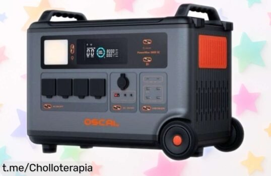 Estación de energía portátil OSCAL PowerMax3600: disfruta del súper chollo con 14 puertos y batería brutal para cargar todo donde quieras. ¡Compra ya y no te quedes sin energía!