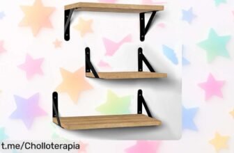 Estante de madera TLoVendo con 3 niveles: ¡súper rebajado para organizar tu espacio! Dale un toque práctico y chulo a tu habitación o oficina, no pierdas esta oportunidad.