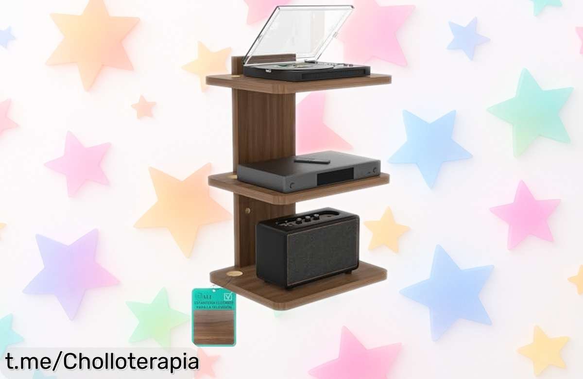 Estante flotante WALI en negro, para ordenar tu tele y consolas sin liarte con cables, ahora a precio de locura. ¡Deja todo fácil y al alcance! No te lo pierdas.