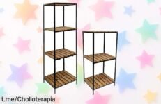 Estante organizador de madera natural LIN HOME que pone orden en tu baño o cocina a un precio regalado, no te lo puedes dejar escapar porque la oportunidad es única.