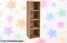 Estantería librería cubo LOLAhome con 4 estantes: el chollo que necesitas para organizar tu espacio y darle un toque moderno. ¡No te lo pierdas, transforma tu rincón ahora!