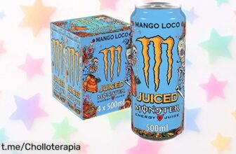 Explosivo pack de 4 latas de bebida energética Monster Mango Loco, sabor brutal y precio rebajado para que no te falte energía en ningún momento. ¡Hazlo tuyo antes de quedarte sin él!