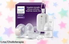Extractor de leche eléctrico Philips Avent SCF547/11 con succión rapidísima, caído de precio brutal; no te lo pierdas y disfruta del ahorro mientras alimentas a tu bebé.