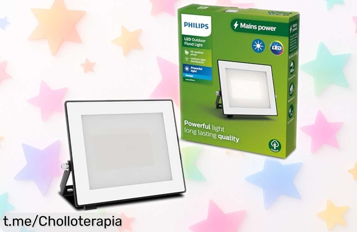 Foco de exterior Philips que ilumina con fuerza y resistencia, un ofertón perfecto para transformar tus noches en magia. ¡No te lo pierdas, aprovecha esta oportunidad ya!