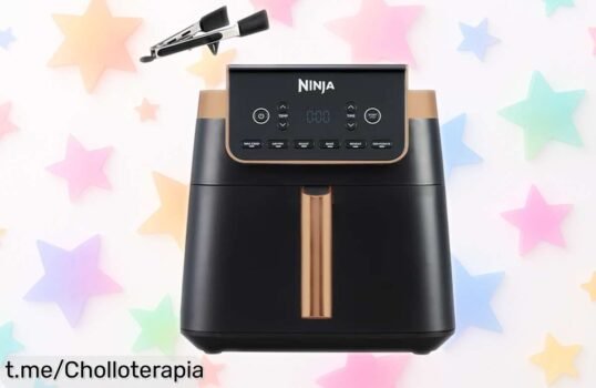 Freidora de aire Ninja MAX PRO AF180EUCP, 6,2L en oferta irresistible que cocinará para toda la familia con menos grasa y un ahorro brutal en luz. ¡Hazte con este chollazo antes de que se acabe!