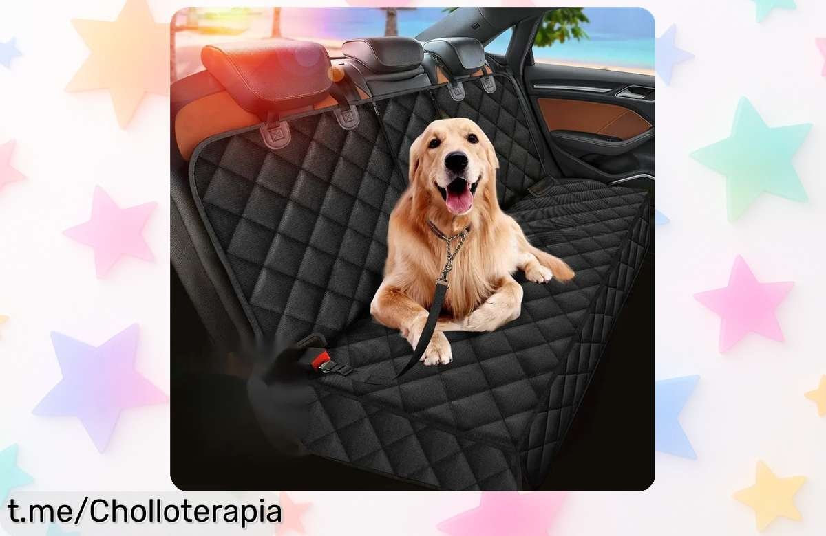 Funda impermeable para asiento trasero de coche, ideal para perros: limpieza fácil y viajes sin pelos a un precio que te dejará boquiabierto. ¡No esperes más!