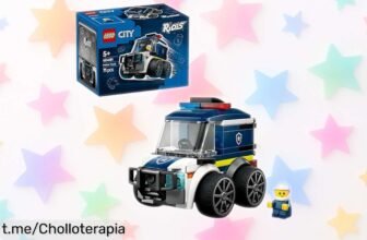 Furgoneta de policía LEGO City: crea aventuras emocionantes y mejora la motricidad de los peques, ¡no te pierdas este super chollo que hace feliz a todos!