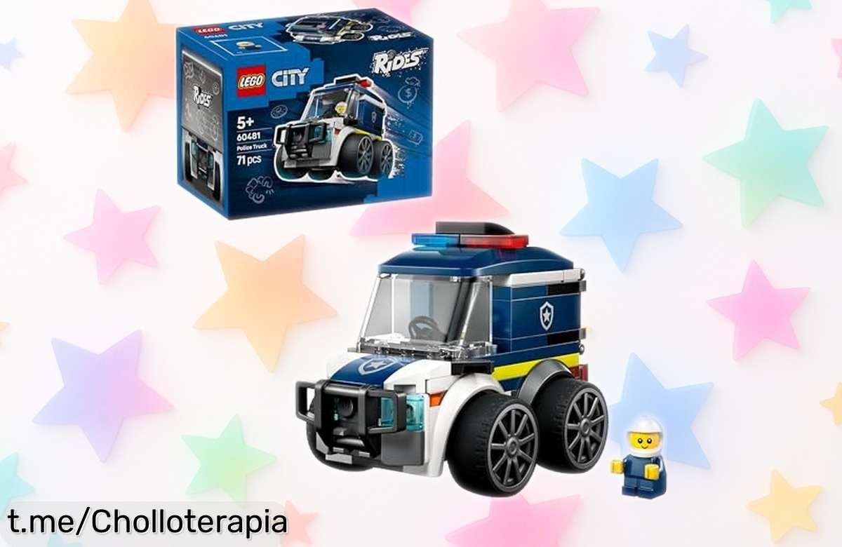 Furgoneta de policía LEGO City: crea aventuras emocionantes y mejora la motricidad de los peques, ¡no te pierdas este super chollo que hace feliz a todos!