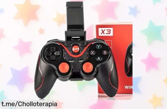 Gamepad inalámbrico Retoo con clip para móvil, ¡juega sin límites a 10 metros! Consigue este super chollo antes de que se agote y conviértete en el rey del juego.
