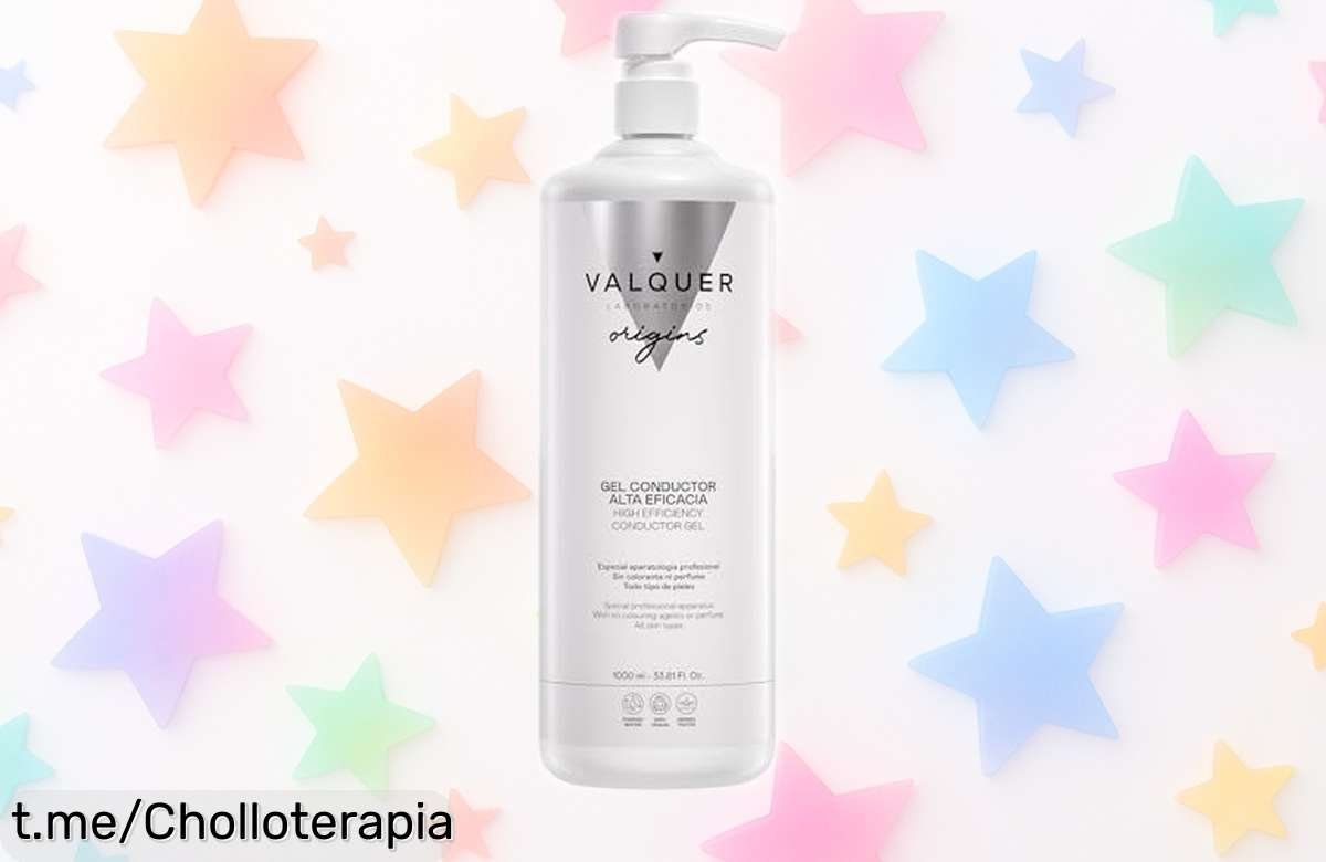 Gel conductor de ultrasonidos Valquer para cara y cuerpo, un chollazo en tratamientos pro, ¡fresquito al tacto! Aprovecha su precio rebajado y dale el cuidado que tu piel merece.