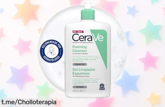 Gel limpiador espumoso CeraVe para piel normal a grasa: ¡Esencial para tu rutina y ahora a un precio loco que no puedes dejar escapar! Cuida tu piel con este chollazo de 1000 ml.