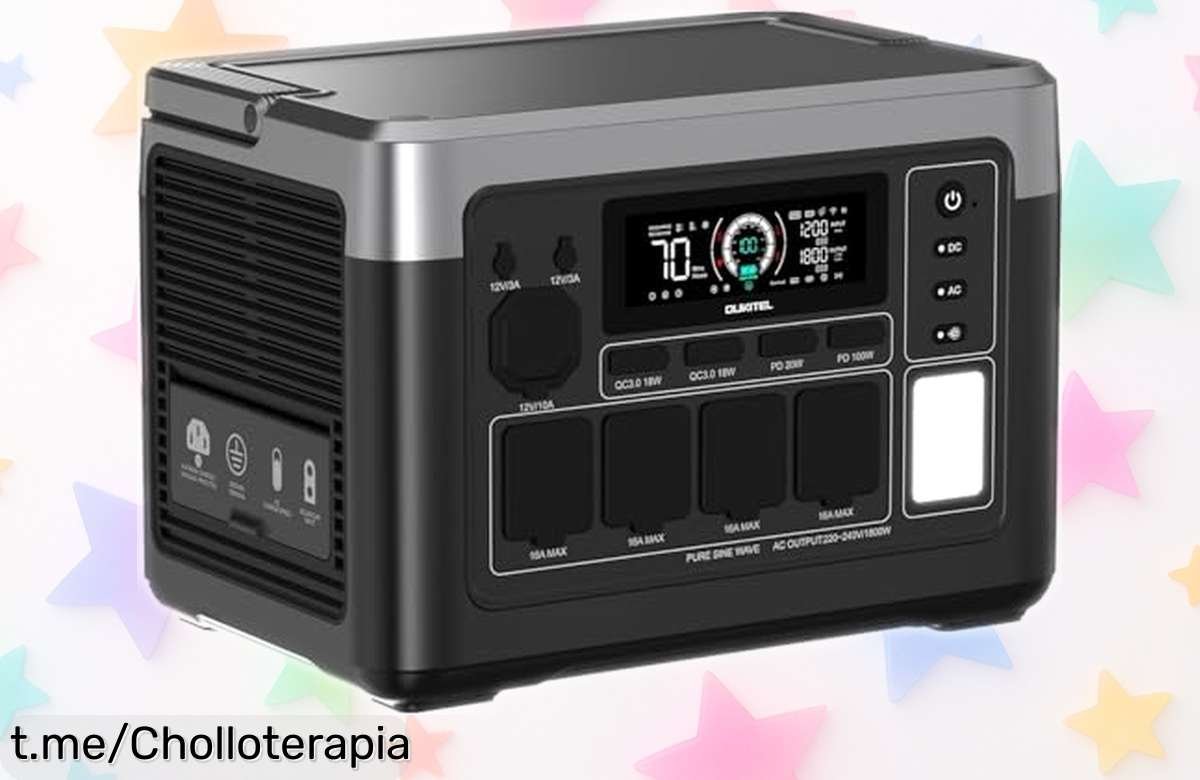 Generador solar portátil OUKITEL P1000 PLUS: ¡Ofertón de locura con 1800 W y batería que aguanta una eternidad! No te lo pierdas, es tu oportunidad para brillar.