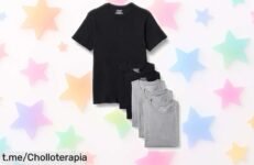 Genial pack de 6 camisetas interiores Amazon Essentials, ¡super chollo! El estilo y la comodidad que esperabas a un precio rebajado, no dejes pasar esta oportunidad única.