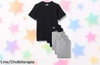 Genial pack de 6 camisetas interiores Amazon Essentials, ¡super chollo! El estilo y la comodidad que esperabas a un precio rebajado, no dejes pasar esta oportunidad única.