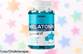 Gominolas de melatonina Weider para dormir como un bebé: Di adiós al jetlag y disfruta su increíble sabor a arándano, ¡aprovéchalas a un precio loco antes de que se agoten!