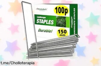 Grapas en U Amagabeli para jardín: ¡Super precio de risa por 100 unidades! Asegura tu tela sin líos y dale ese toque mágico a tu espacio exterior.