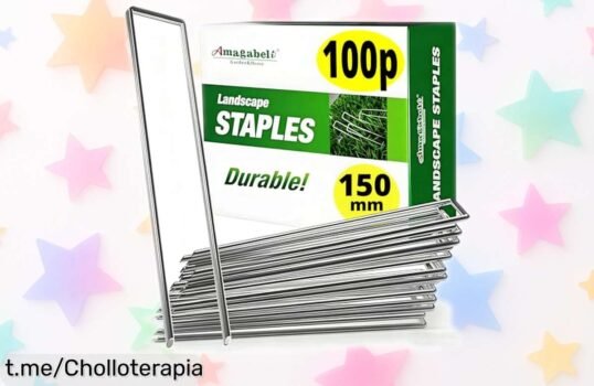 Grapas en U Amagabeli para jardín: ¡Super precio de risa por 100 unidades! Asegura tu tela sin líos y dale ese toque mágico a tu espacio exterior.