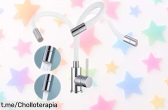 Grifo flexible de cocina y baño Fandipitous con manguera giratoria, ¡pagando menos por un ofertón que mejora tu hogar! No lo pienses más y hazlo tuyo hoy.