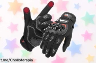 Guantes para moto KEMIMOTO con refuerzos que permiten usar el móvil sin quitártelos: ¡un chollo increíble para protegerte en cada aventura! No dejes pasar esta oferta.