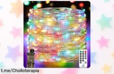 Guirnalda de luces LED con 200 LEDs y mando a distancia, ¡ahora a un precio loco! Decora tu fiesta o espacio favorito y disfruta de la diversión sin preocupaciones.